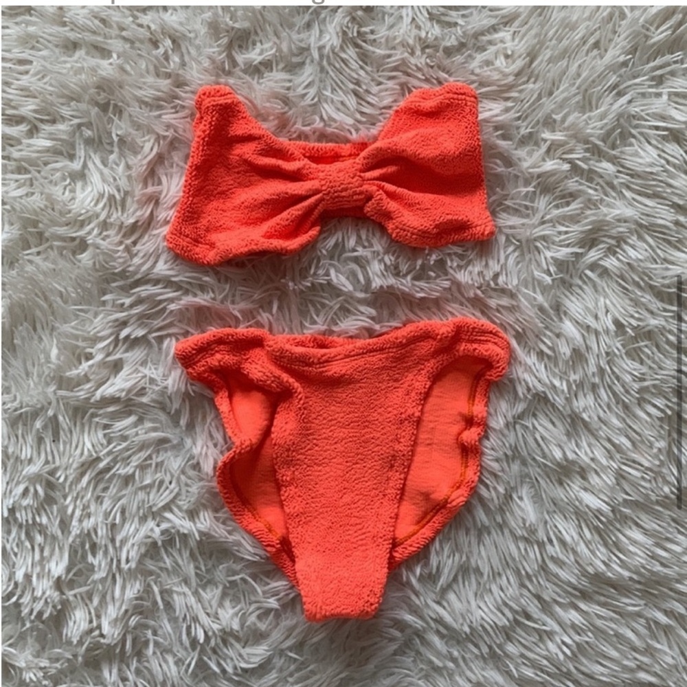 Hunza G Bright Orange Bikini- O/S NWT